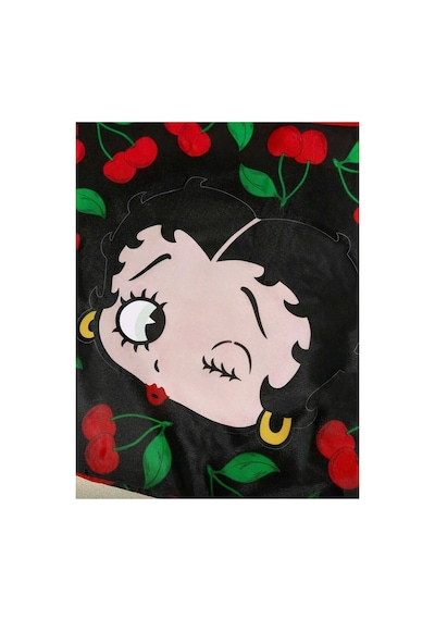 My Balli Store Betty Boop Katlanabilir Alışveriş Çantası Siyah Yeşil