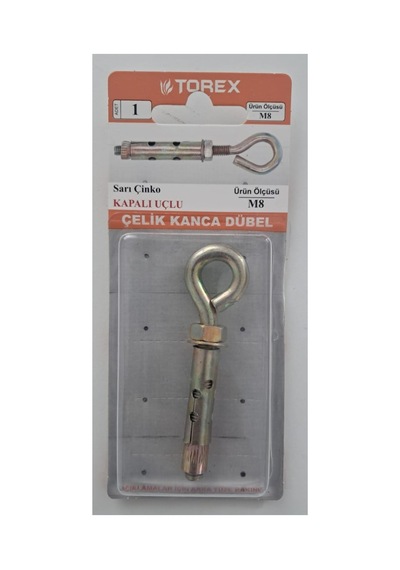 Çelik Kanca Dübel Kapalı Uçlu M8 1 Adet - 764904206 Diğer