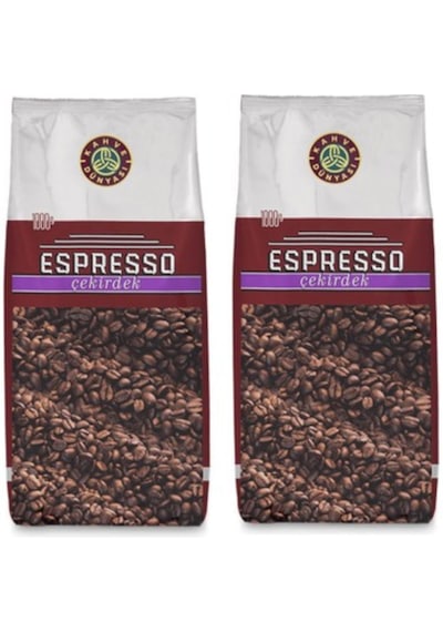 Kahve Dünyası Espresso Çekirdek Kahve 1000 Gr X 2 Adet