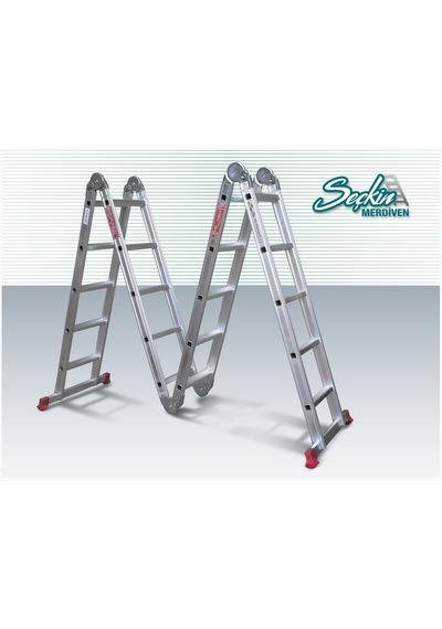 Seçkin 4X5 20 Basamaklı 5.70M Akrobat Merdiven