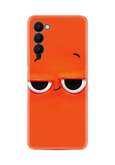 Tecno Camon 18 Premier Kılıf Resimli Desenli Silikon Platinium Series Orange 1830