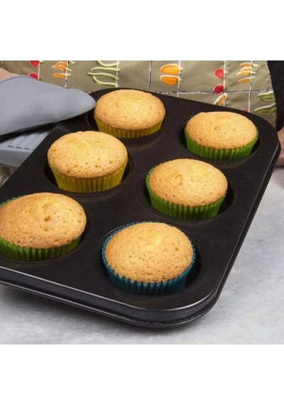 2 Adet Cupcake Fırın Kalıbı 6 Büyük Bölmeli Muffin Kek Kalıbı Diğer