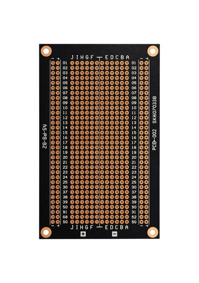 Oem Pcb-002 484 Noktalı Siyah Bakırlı Çift Yüzlü Pcb Proto Board 94x64mm
