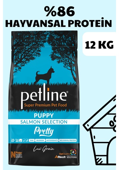 Petline Pretty Puppy Somonlu Yavru Kuru Köpek Maması Tüm Irklar İçin 12 KG