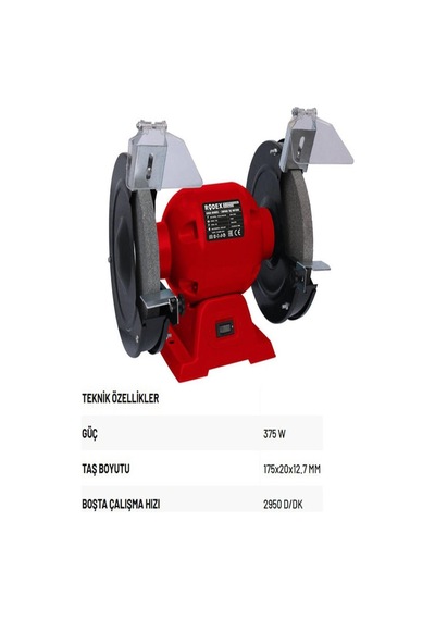 Rodex Zımpara Taş Motoru 375w 2950rpm Rdx4171a N