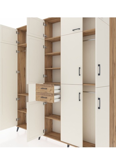 Arges Dolap 10 Raflı 2 Çekmeceli 3 Askılı 220x30x243 Çam-aytaşı/çam Aytası/atlas Çam Arges Dolap 10 Raflı 2 Çekmeceli 3 Askılı 220x30x243 Çam-aytaşı/çam Aytası/atlas Çam