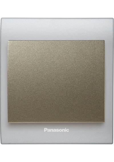 Viko Panasonic Thea Blu Tekli Anahtar Çerçeve Chrome Matt+beyaz, Kapak Dore