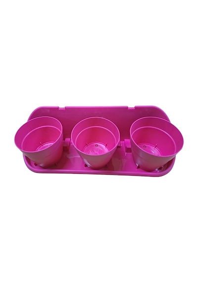 Poliwork Manolya 13 Triple Balkon Saksısı Mor
