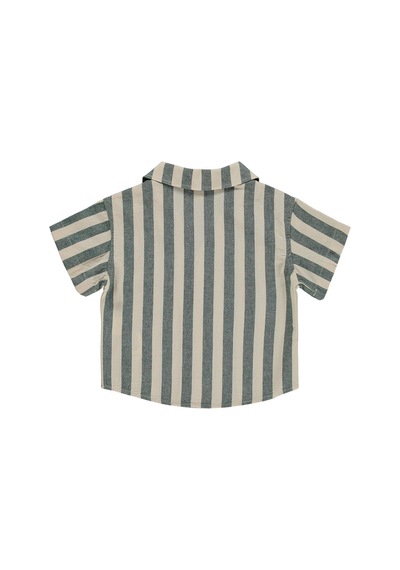 Civil Baby Çizgili 6-18 Ay Gömlek - Yeşil Çam Yeşili