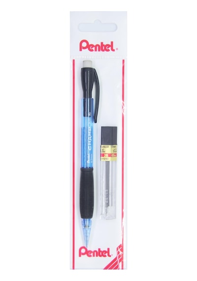 Pentel 0.5 Mm Kauçuk Tutaçlı Versatil - Champ + Yedek Uç Mavi
