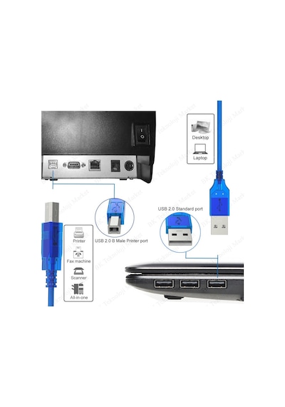 10 Metre Usb2.0 Filtreli Yazıcı Tarayıcı Kablosu