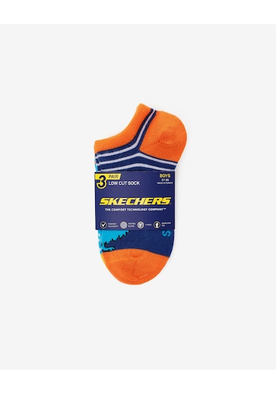 Skechers 3'lü Paket Funny Feet Bilekli Çorap Büyük Erkek Çocuk Sarı-mavi-lacivert Sk2520131-3474