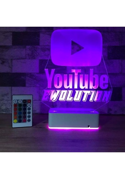 Kişiye Özel Youtube Masaüstü 3D Led Lamba