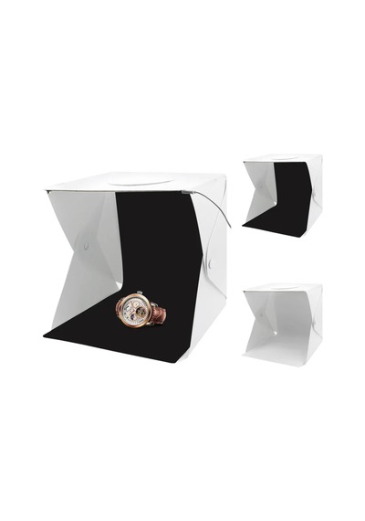 Katlanabilir Mini Fotoğraf Kutusu Işıklı Ürün Çekim Çadırı 40x40x40