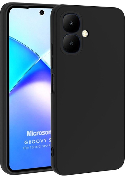 Microsonic Tecno Spark Go 2 Kılıf Groovy Soft Siyah -