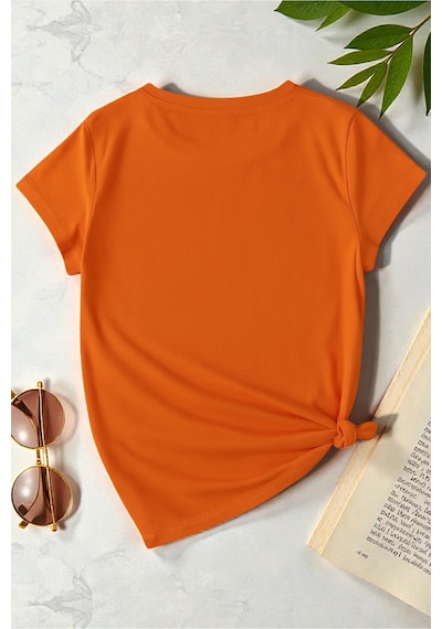 Uyguntarz Unisex From You Baskılı Tasarım Tshirt Turuncu
