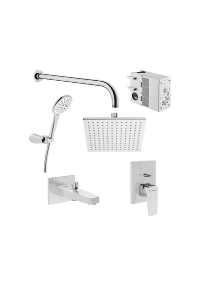 VitrA Root Square Ankastre Banyo Seti Krom A49280 Krom