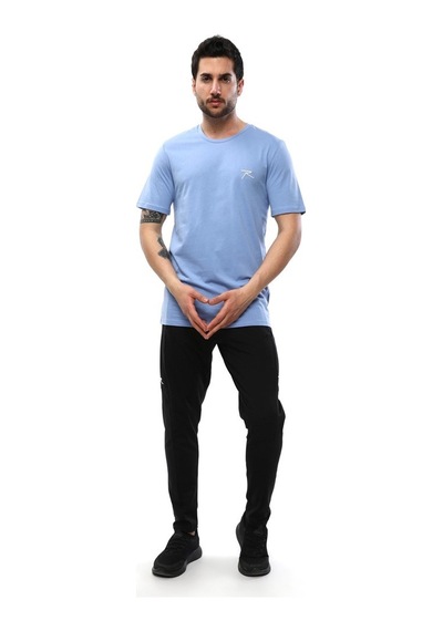 Raru Agnıtıo Erkek Pamuklu Mavi Günlük T-Shirt