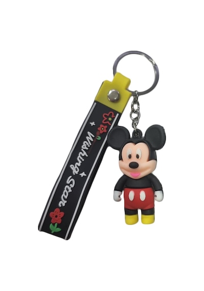 22 Cm Silikon Anahtarlık Mickey Mouse - Miki Fare Çocuk Anahtarlık