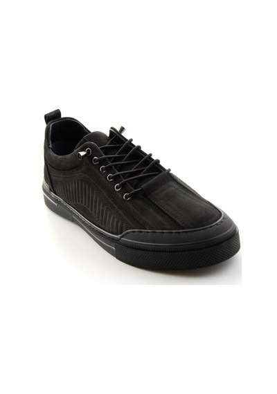 Bambi Siyah Nubuk Hakiki Deri Erkek Sneaker E01438096001