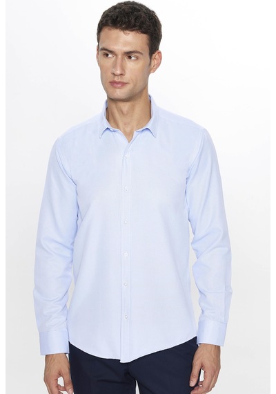 Tudors Erkek Modern Slim Fit Dar Kesim Uzun Kollu Pamuklu Kolay Ütü Armürlü Mavi Gömlek-31492-mavi Mavi Tudors Erkek Modern Slim Fit Dar Kesim Uzun Kollu Pamuklu Kolay Ütü Armürlü Mavi Gömlek-31492-mavi Mavi