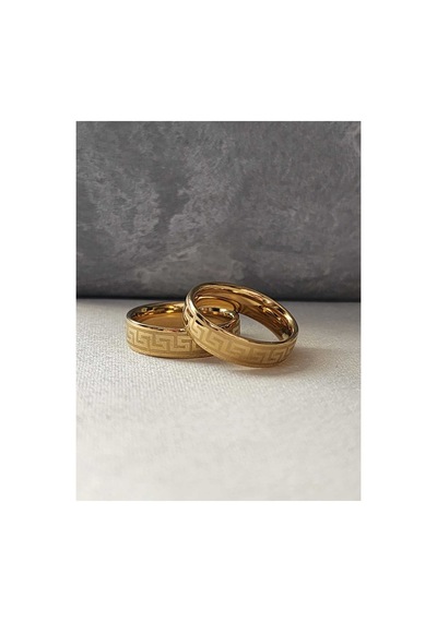 Çelik Yüzük Alyans Gold 6mm Gold - 703448137 Gold