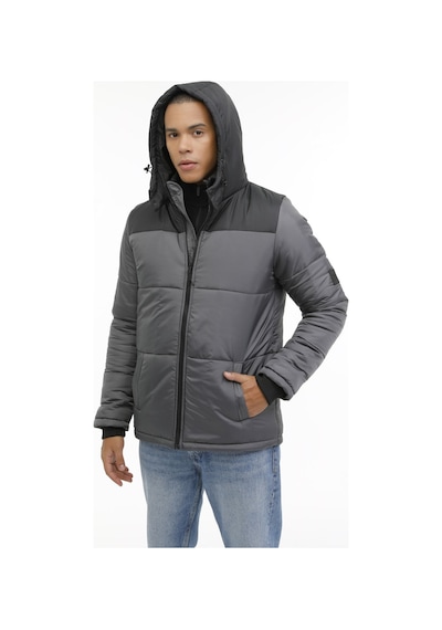 Kinetix Ml Arny-C Coat 3Pr Gri Erkek Kısa Kaban 000000000101398215 Gri - Siyah