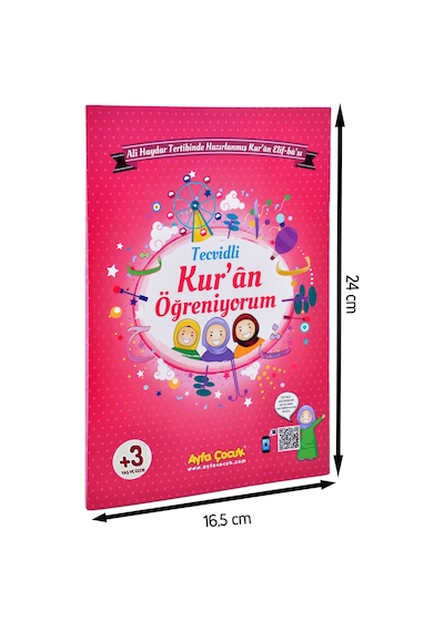 Orta Boy Renkli Çocuk Elif-Ba'Sı Pembe-1657