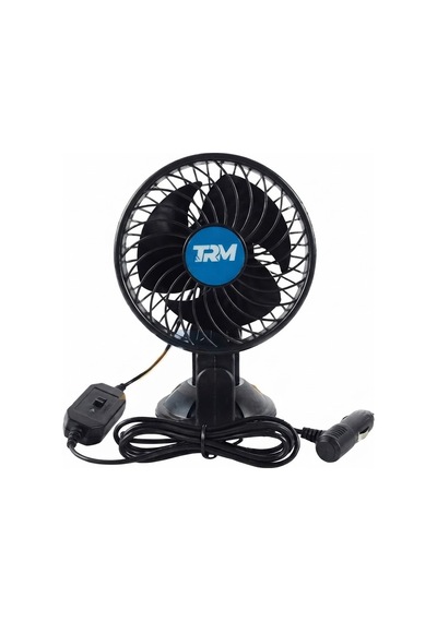 Araç İçi Vantilatör Vantuzlu Döner Başlıklı Tekli Soğutucu Fan Siyah 12v 4,5 İnç