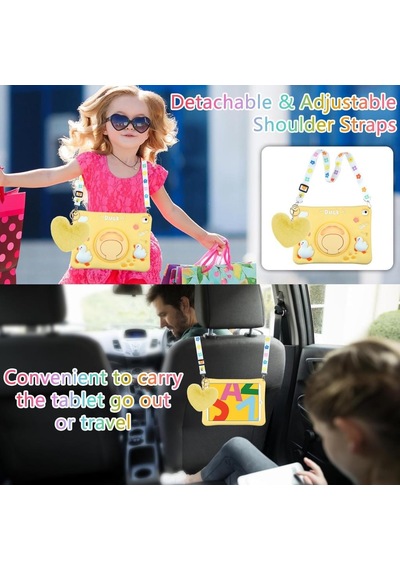 Samsung Galaxy Uyumlu Tab A9 Plus X210 X213 X215 X217 Kılıf Cute Dolls Standlı Eğlenceli 3d Karekterli Çocuk Kılıfı Kılıf