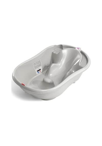 Okbaby Onda Dijital Termometreli Çift Yönlü Bebek Küveti A. Gri + Splash Bebek Duşu