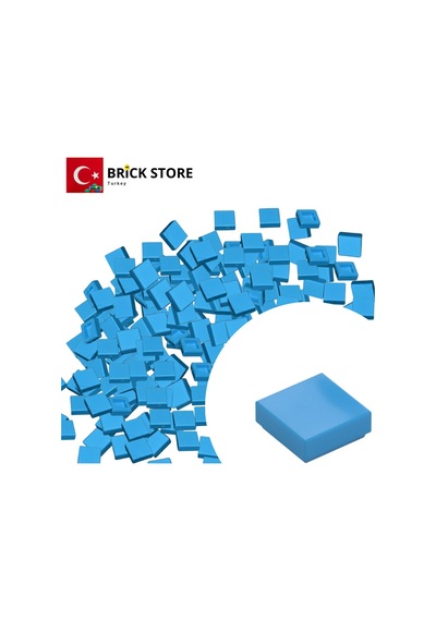 Yedek Parçalar, 100 Adet 1x1 Tile Düz Fayans Parçası, Koyu Mavi Rengi Dark Azure 3070 Yedek Parçalar, 100 Adet 1x1 Tile Düz Fayans Parçası, Koyu Mavi Rengi Dark Azure 3070