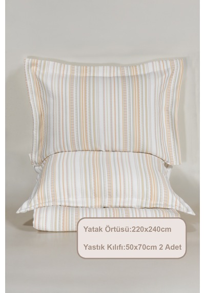 Elart Harmony Yatak Örtüsü Takımı Çift Kişilik 240x250 Cm Tarçın Tarçın