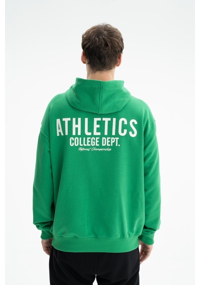 AR-MA Arma Erkek Oversize Kanguru Cepli Şardonsuz 3 İplik Kapşonlu Sweatshirt 001