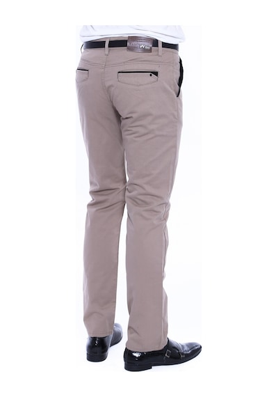 Garnili Cepli Desensiz Slim Fit Açık Bej Erkek Pantolon - Wessi Bej