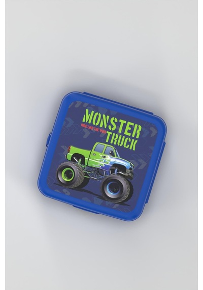 Renga Leya Monster Truck Desenli Pp Çocuk Beslenme Kabı 412003 Mavi Mavi