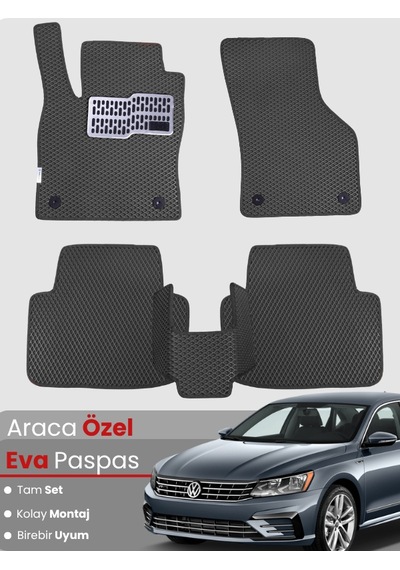 Volkswagen Passat B7 2011-2014 Uyumlu Eva Paspas Tam Set Araca Özel,su Geçirmez,hızlı Montaj 636