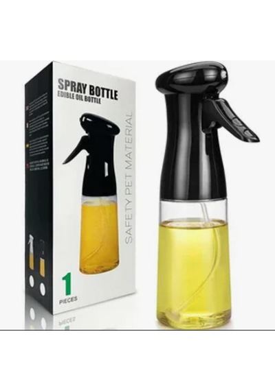 Petinka Cam Şişe Püskürtmeli Dağıtıcı Yağdanlık Limonluk Sirke Sosluk Spreyi Siyah