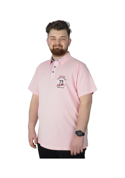 Mode Xl Büyük Beden T-Shirt Polo 73 22332 Somon 001