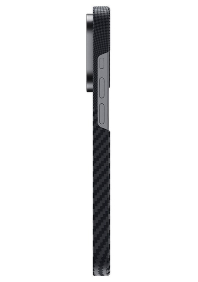 Apple Uyumlu iPhone 15 Pro Kılıf Magsafe Şarj Özellikli Karbon Fiber Benks Montage Armorair 600d Kevlar Kapak