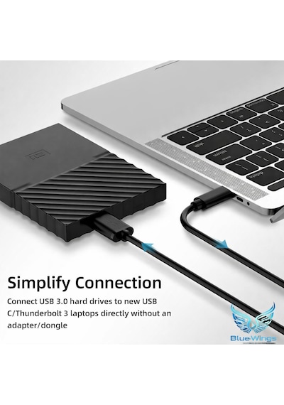 Usb-c To Micro B 3.0 Hard Disk Kablosu 1 Metre 5gbps Yüksek Hızlı Veri Aktarımı Type-c Harici Hdd & Ssd Bağlantı Kablosu