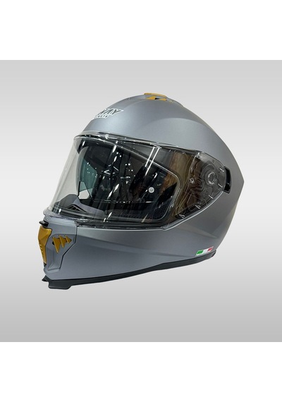 Sway 865 Solid Double Visor Kapalı Motosiklet Kaskı Mat Gri