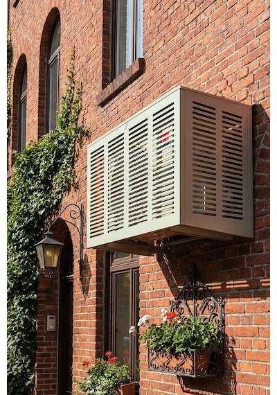 Klima Motoru/dış Ünite Gizleme/koruma Kafesi Xl 120x62x150 H Slotted Açık Gri