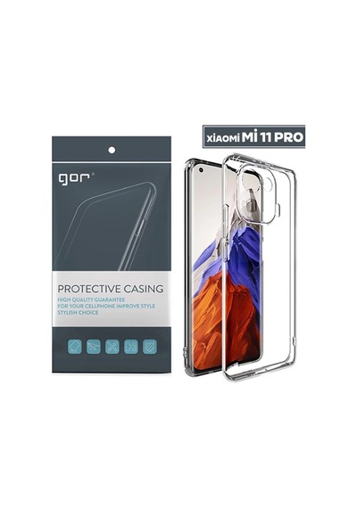 Gor Xiaomi Mi 11 Pro Kılıf Kamera Korumalı Şeffaf Silikon Kılıf- 5775 Mh-hs3397-0414