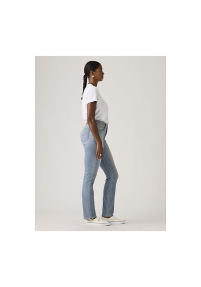 Levi's 724 High Rise Straight Lightweight Kadın Jean Pantolon - Slipped In Cool-16441 Med İndigo - Worn İn