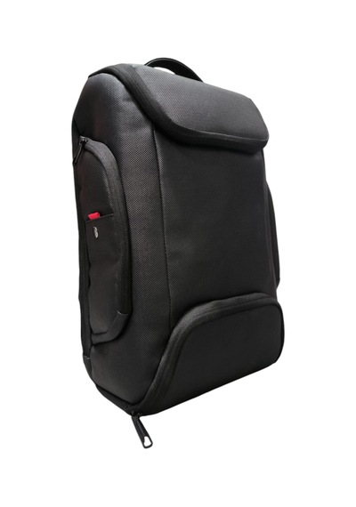 17'' İnç Siyah Kumaş Laptop Bilgisayar Seyahat Günlük Okul Unisex Sırt Çantası Siyah - Siyah