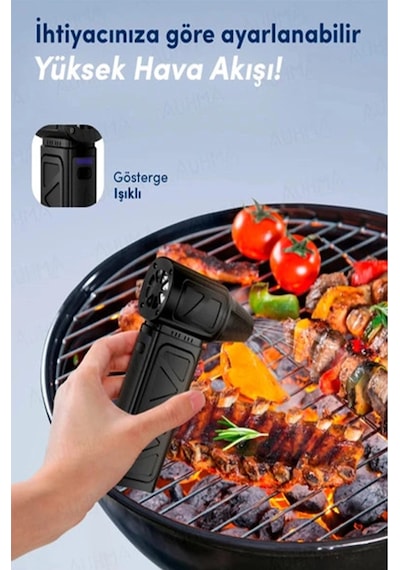 Kargo Mini Turbo Fan 130.000 Rpm Şarjlı 8000 Mah Batarya 4 Vitesli Taşınabilir Elektrikli Hava Üfleyici Kompresör