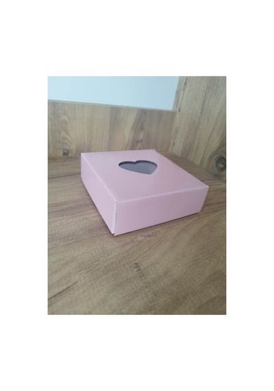 12 12 4cm 5adet Asetat Pencerli E-ticaret Hediye Kutusu Toz Pembe 3 Adet