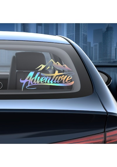 Adventure Sticker - Dağ Kamp 4x4 Off Road Pickup Sticker - Araba Oto Motosiklet Karavan Sticker - 00007 12X7 Cm