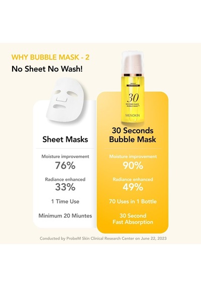 Bright 30 Seconds Quick Bubble Maske